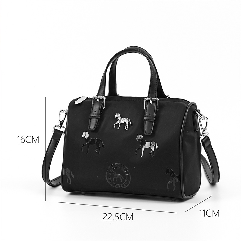 Bolsa de almohada de Boston universal para hombres y mujeres con cremallera práctica de tela de nylon impresa bolso de moda LP7207 #