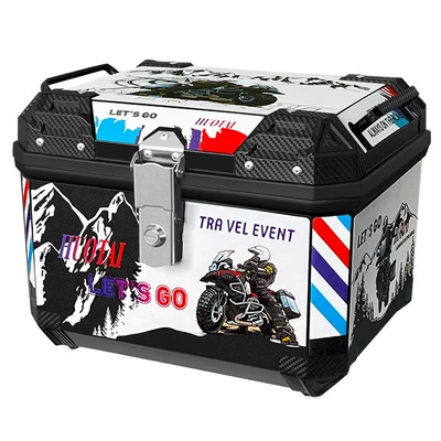 Suitable for motorcycle rear trunk 45L waterproof PP trunk non-aluminum alloy battery car toolbox universal tail box (Motorcycle trunk) - 42010030-a