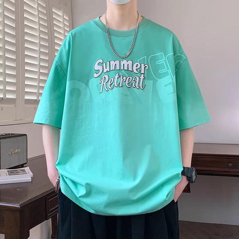 グラデーション半袖tシャツ男の子夏新作ゆるい半袖上着青少年ファッションブランド|undefined