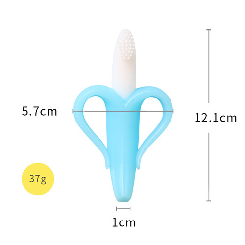 婴儿用品手抓香蕉牙胶软毛牙刷按摩洗苔藓食品级硅胶咬咬乐牙胶