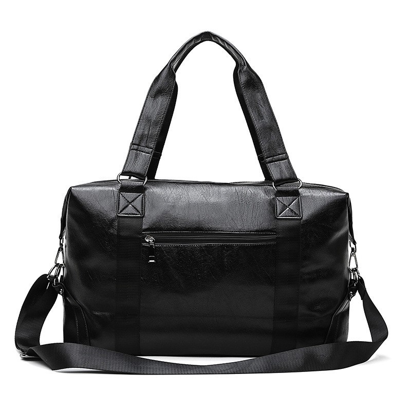 Bolso de viaje de cuero suave para hombre Bolso de equipaje de corta distancia de viaje de negocios de gran capacidad Bolso de hombro de fitness de almacenamiento