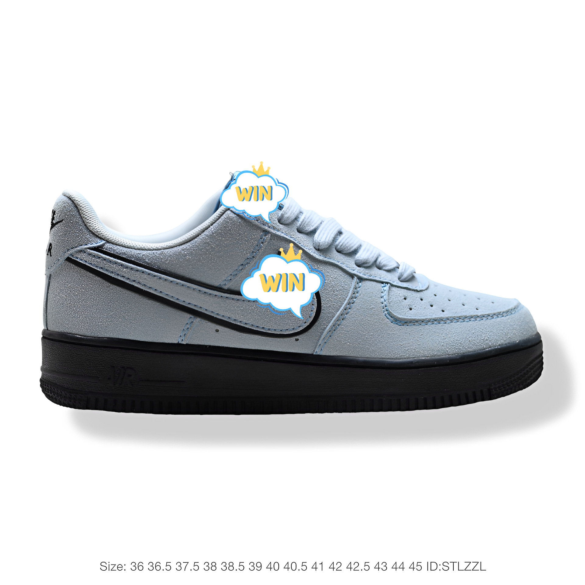NK Air Force 1 men's and women's air cushion shoes, low-top, versatile, thick-soled, height-increasing, casual sports sneakers