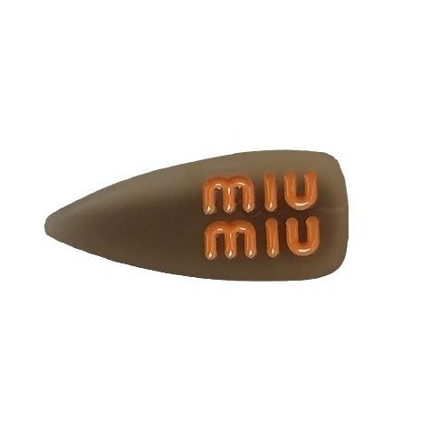 Miu hair clip, stylish and versatile bang clip hair accessory, gold shiny letter candy color spring clip hair ornament for women