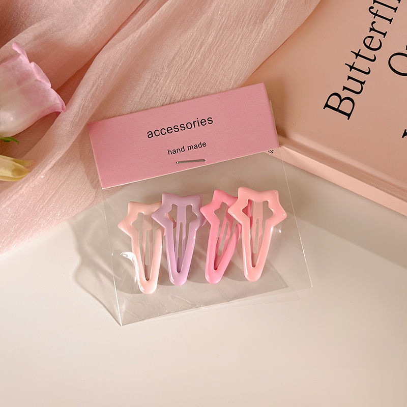 Clip de cabello de dopamina rosa, frente feminina, clip de cepa, clip de cabello lateral, clip de cabello dulce y lindo, tocado de cabello