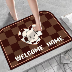 New Silicon Dioxide Soft Mat Bathroom Water Absorbent Outdoor Mat Entryway Anti-Slip Foot Mat Living Room Quick-Dry Rugs