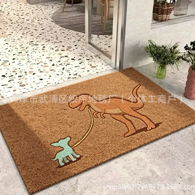 Avtomobil döşəmə paspasları mud-scraping mat, dinosaur-shaped, imitation coconut - zx-nature-and-dinosaurs-3-3040silk-loop-without-edge-finishing