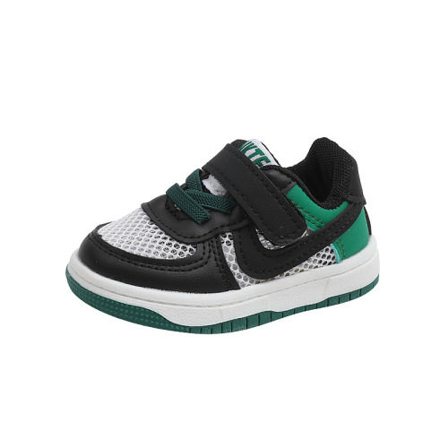 Baby shoes for spring and autumn, breathable mesh, children's board shoes, girls' infant learning step shoes, soft soles, little children's shoes, boys' sports shoes