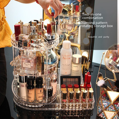 Cross-border rotation transparent cosmetic jewelry storage box skincare lipstick acrylic storage rack