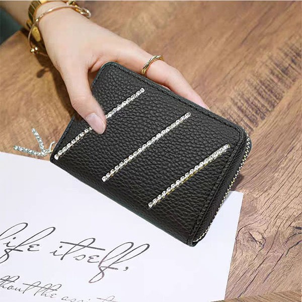 Amazon's 2025 New Diamond-Encrusted Card Holder for Women, Short Style, Multi-Card Slot Coin Purse, Multi-Functional Mini Metal Zipper Bag Amazon's 2025 New Diamond-Encrusted Card Holder for Women, Short Style, Multi-Card Slot Coin Purse, Multi-Functional Mini Metal Zipper Bag