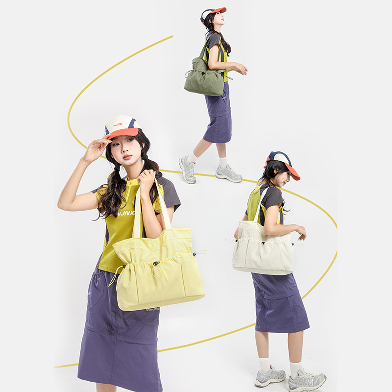 2025 Autumn New Ultra-Light Waterproof Nylon Large Capacity Handbag Simple Commuter Women's Tote Bag - Thumbnail 4