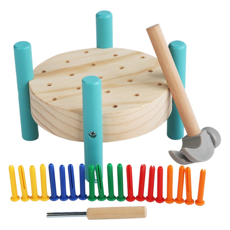 Juguetes de uñas Montessori jardín de infantes niños mesa de uñas de madera brazo de ejercicio juguetes de uñas educativos flexibles