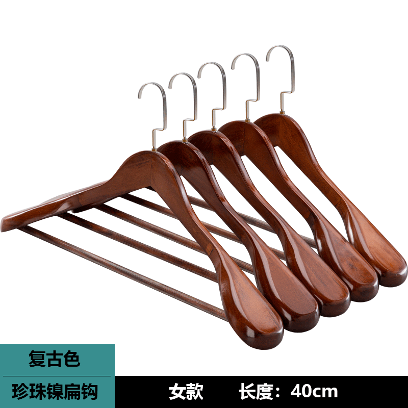 Percha de ropa de madera de hombro ancho de madera maciza percha de traje sin costuras abrigo de ropa de hombre percha de ropa de tienda de ropa percha de madera para el hogar