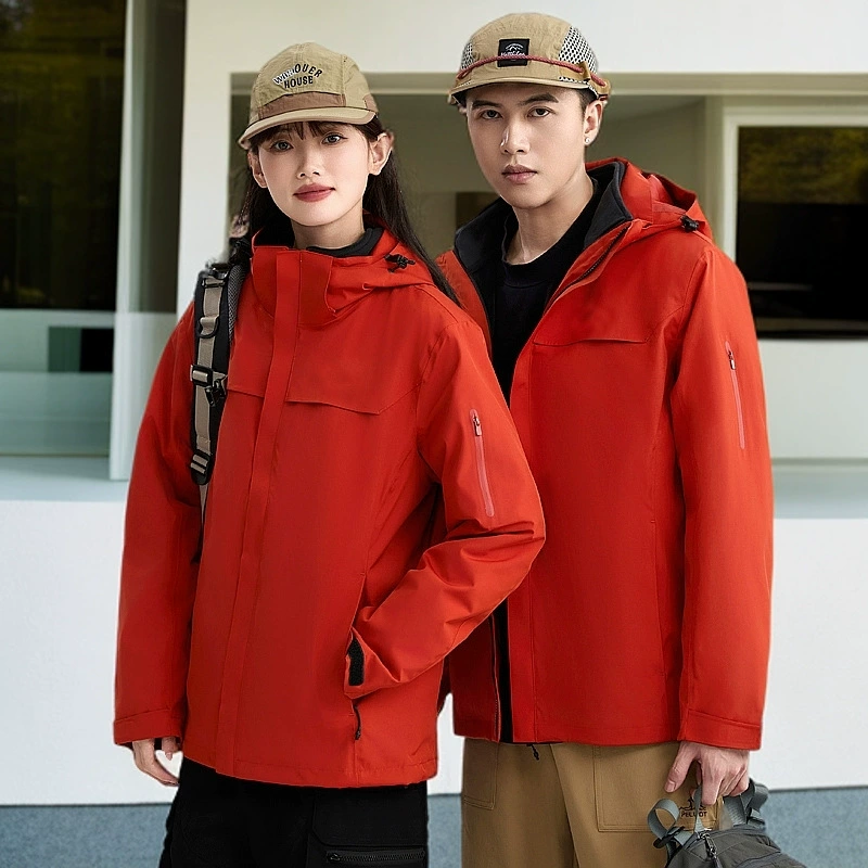 Новый национальный стандарт для бизнеса и отдыха три в одном два комплекта наружная куртка для мужчин и женщин зимняя водонепроницаемая скалолазная одежда