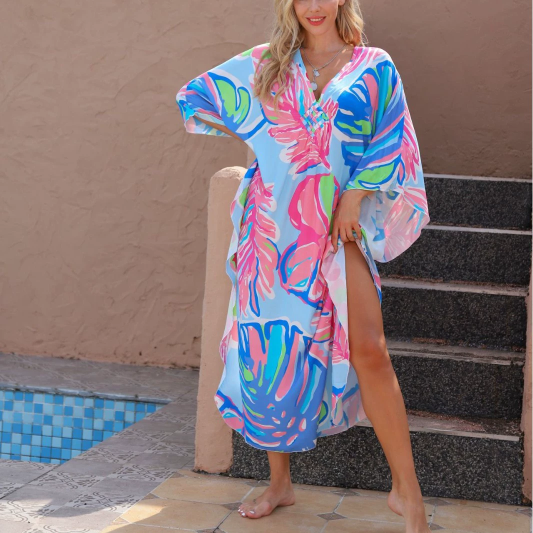 Beach swimwear for leisure, European style, for import, Amazon, oversize, sun protection