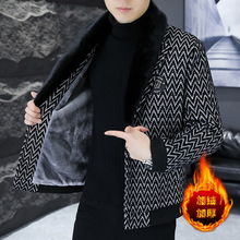 新款男士毛呢大衣短款秋冬季呢子外套男加厚夹克上衣休闲风衣品质