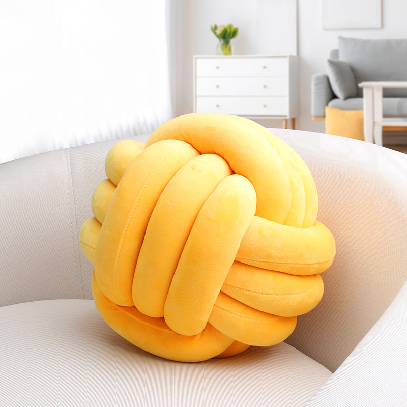 Creative knotted ball pillow ins style Nordic style living room sofa pillow knot woven room decorative pillow