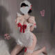 Red Desire Cute Sexy Bow Pretty Maid Apron Sexy Underwear plus size Pure Desire Breath Uniform suit