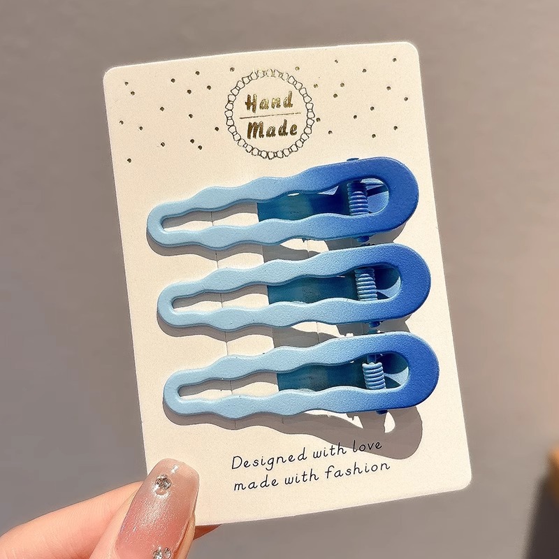 Simple sin costuras horquilla hembra pico clip palabra clip frente flequillo clip lateral maquillaje lavado de cara horquilla verano