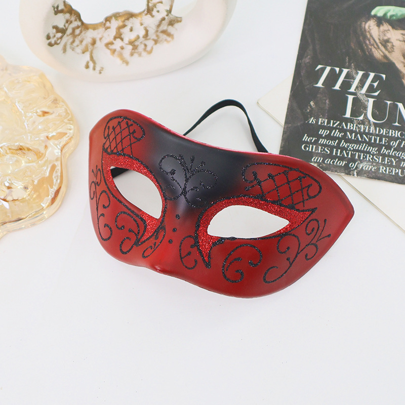 Amazon máscaras de moda europeas y estadounidenses máscaras de mitad de cara fiestas de baile pareja cara