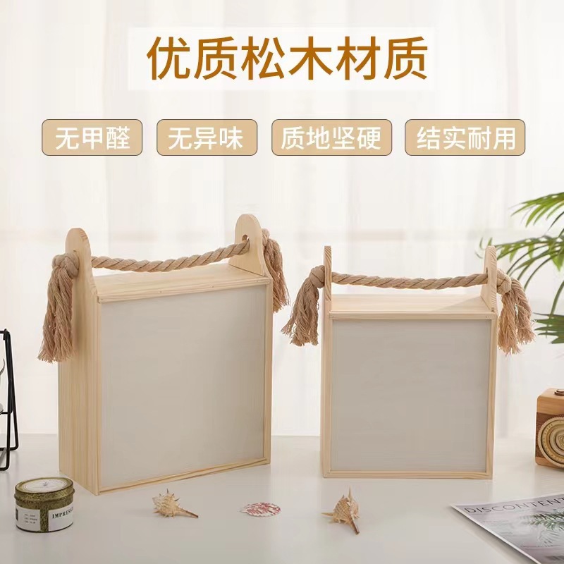 实木伴娘伴郎伴手礼盒结婚回礼木盒木质手提包装礼品盒