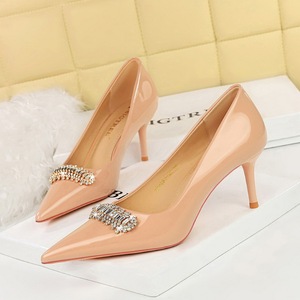 9283-AK31 European and American style light luxury women's shoes with thin heels, high heels, shallow mouthed point