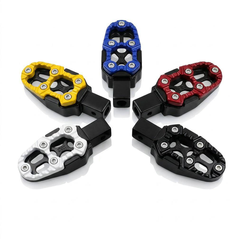 Electric Vehicle Accessories, Cross-Border Motorcycle Modification, Adjustable Foot Pedals, Universal Aluminum Alloy Wear-Resistant Anti-Slip Foot Pedals