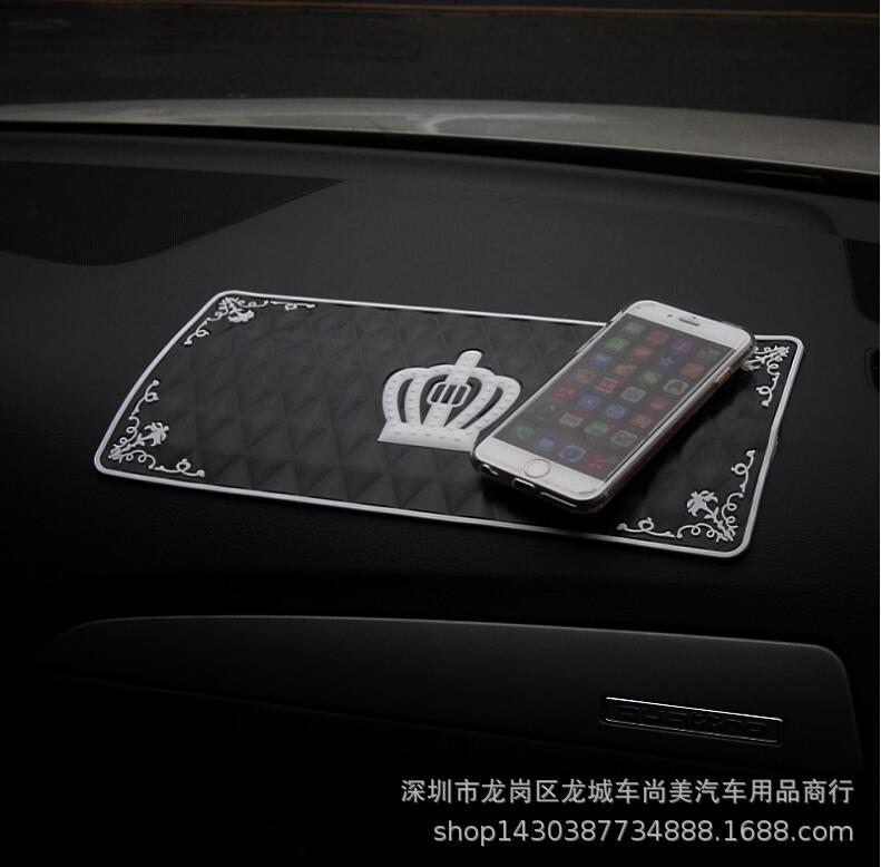 Car Anti-Slip Mat Large Crohn Crown Trendy Brand Rectangular Anti-Slip Mat Car Perfume Anti-Slip Mat Storage Mat