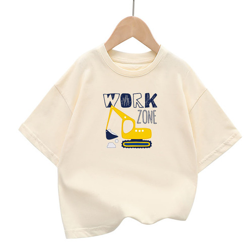 Children's T-shirt Short-sleeved Boys and Girls Half-sleeve Base Shirt Summer Thin Pure Cotton Top New Children's Short-sleeve T-shirt