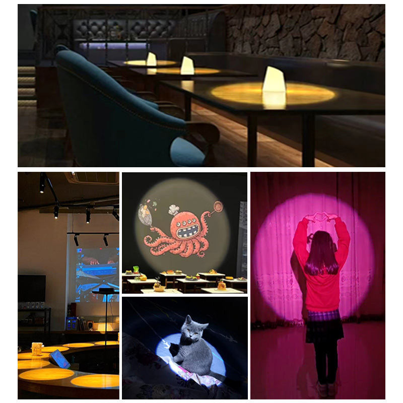 射灯酒吧ktv舞台聚光led轨道灯舞蹈室明装彩色七彩变色变焦氛围灯