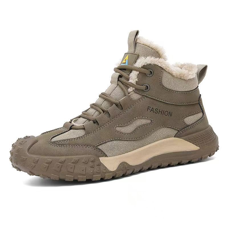 Zapatos de algodón Martin de hombre caliente 2025 más vello grueso calentamiento zapatos de algodón antideslizante al aire libre zapatos de algodón de alto nivel image 6