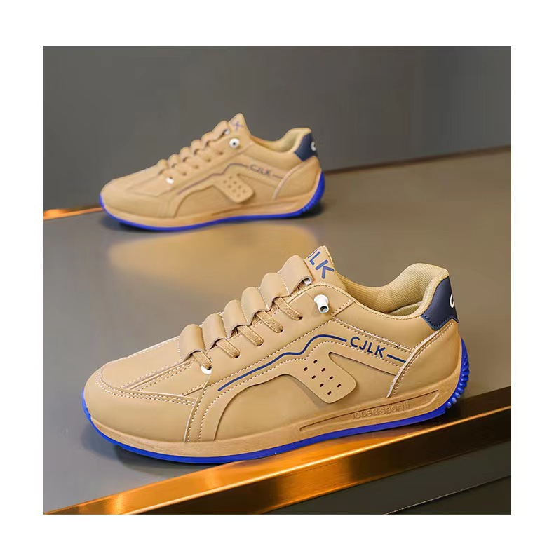 New Fashion Versatile Men's Shoes Low cut Lace up Multi color Sports Shoes Men's Thick Sole Running Shoes Comfortable Casual Shoes_voghion.com