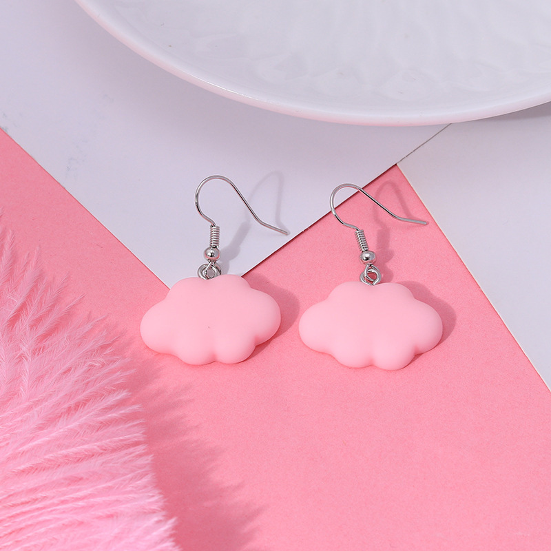 1 Pair Simple Style Clouds Arylic Women's Drop Earrings display picture 3