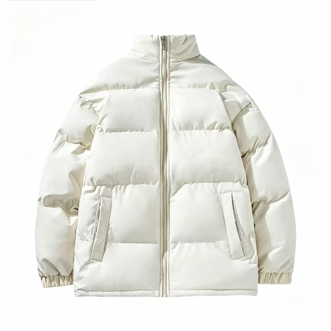 2026 new autumn and winter loose-fit cotton jacket for teenagers, solid-color winter cotton coat, warm padded jacket for male students