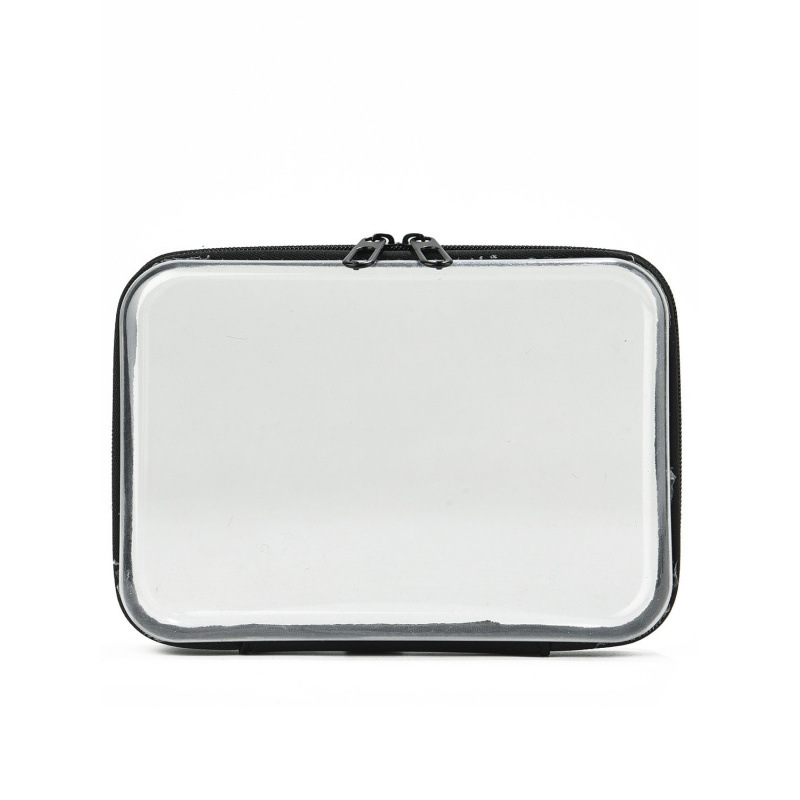 Bolsa de maquillaje impermeable de gran capacidad transparente lápiz labial portátil para el cuidado de la piel multifuncional bolsa de almacenamiento pequeña bolsa transfronteriza