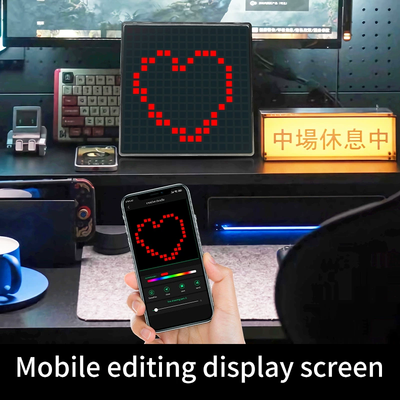 Пиксельный дисплей, фоторамка для стола, (международная торговля), Bluetooth, ручная работа