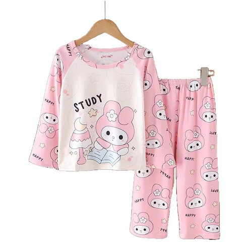 Amazon children's clothing wholesale Christmas cartoon print children spring and autumn long-sleeved suits boys and girls home wear summer