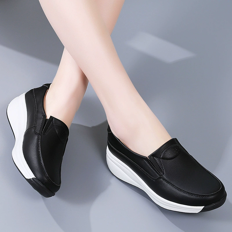 Кроссовки на плоской подошве Sea-side Sisters Platform Sneakers для женщин - стиль Корейский, повседневные туфли, черный/бежевый/серый, размеры 35-41