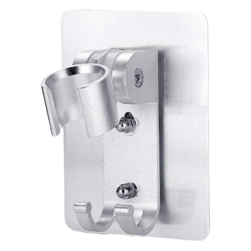 Space aluminum punch-free shower bracket adjustable angle shower head base bathroom shower fixed artifact