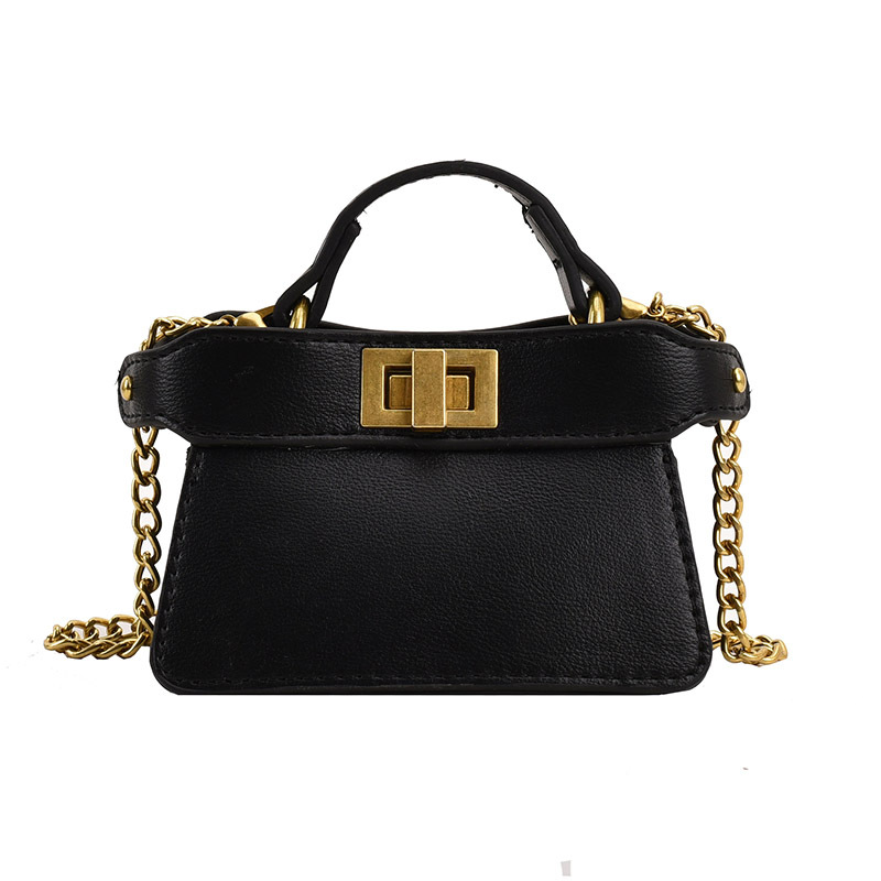 Cadena de moda bolso para niños estilo occidental mini cinturón bufanda de seda bolso de niña con cerradura de doble cara bolso de accesorios para niños y niñas