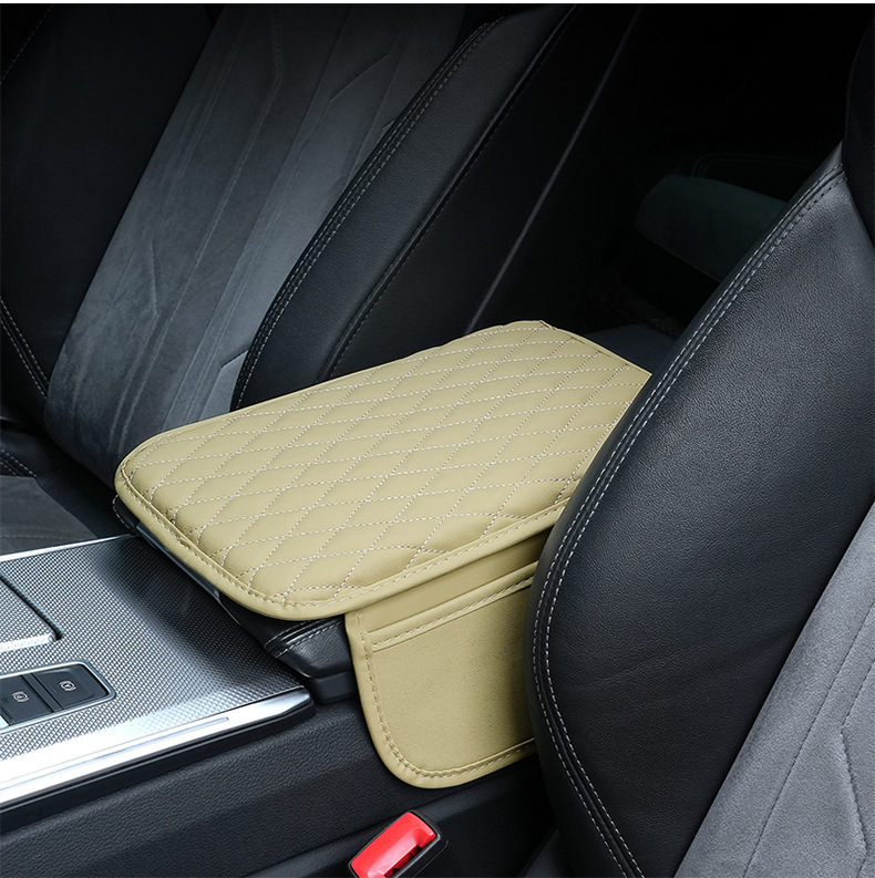 Cross-border Multifunctional Double Pocket Storage Bag Car Central Armrest Box Sponge Heightening Pad Cover Car Armrest Box Pad