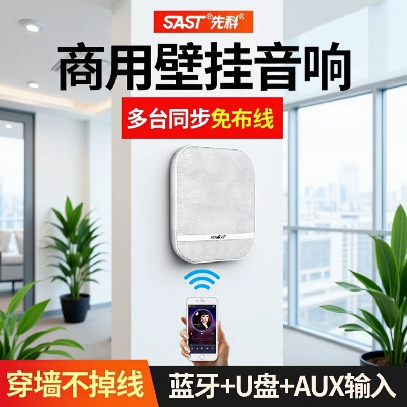 Xianke C12 Wireless Wall-Mounted Speaker for Restaurants, Conferences, Dance Studios, Beauty Salons, Gyms, and Shops