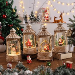 クリスマスプレゼント水晶球オルゴールオルゴール装飾品クリスマスツリー雪だるまシーンアレンジ