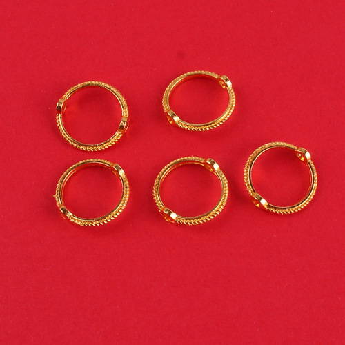 DIY jewelry accessory alloy electroplating multi-specification round ring gear bead ring bead straight hole string bead round ring