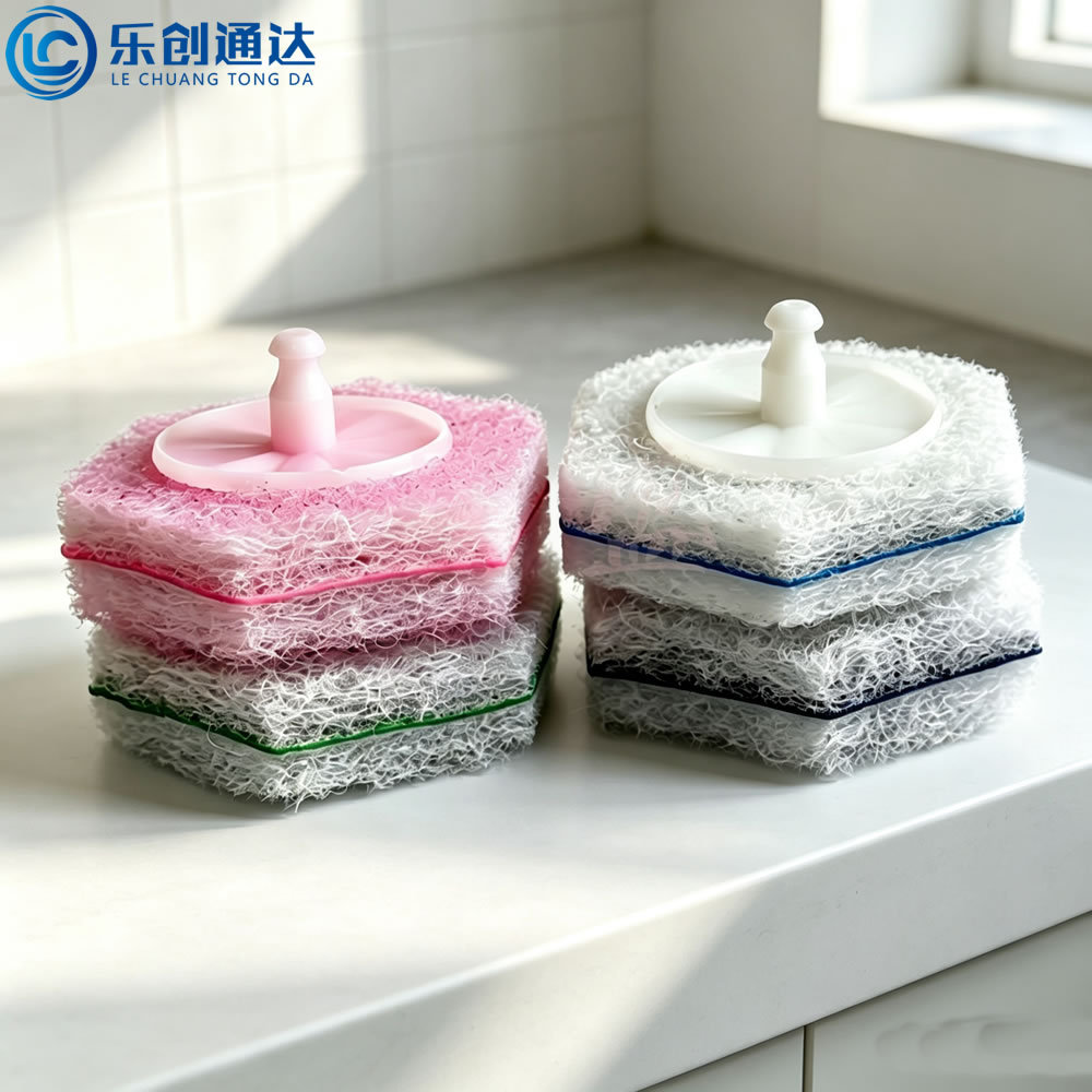 Lechuang Ocean Scent Disposable Toilet Brush Replacement Head, Sponge Cleaning Brush Head Compatible with Goodyear Disposable Brushes