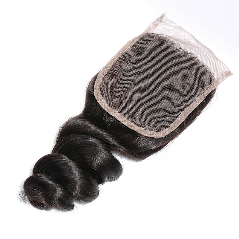 4x4 sueltan el pelo rizado del cierre del bloque 4x4 del pelo humano real del cierre de la onda