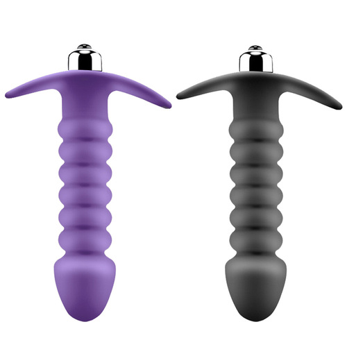 Adult products wholesale threaded vibrating silicone anal plug female masturbation device gay supplies AliExpress