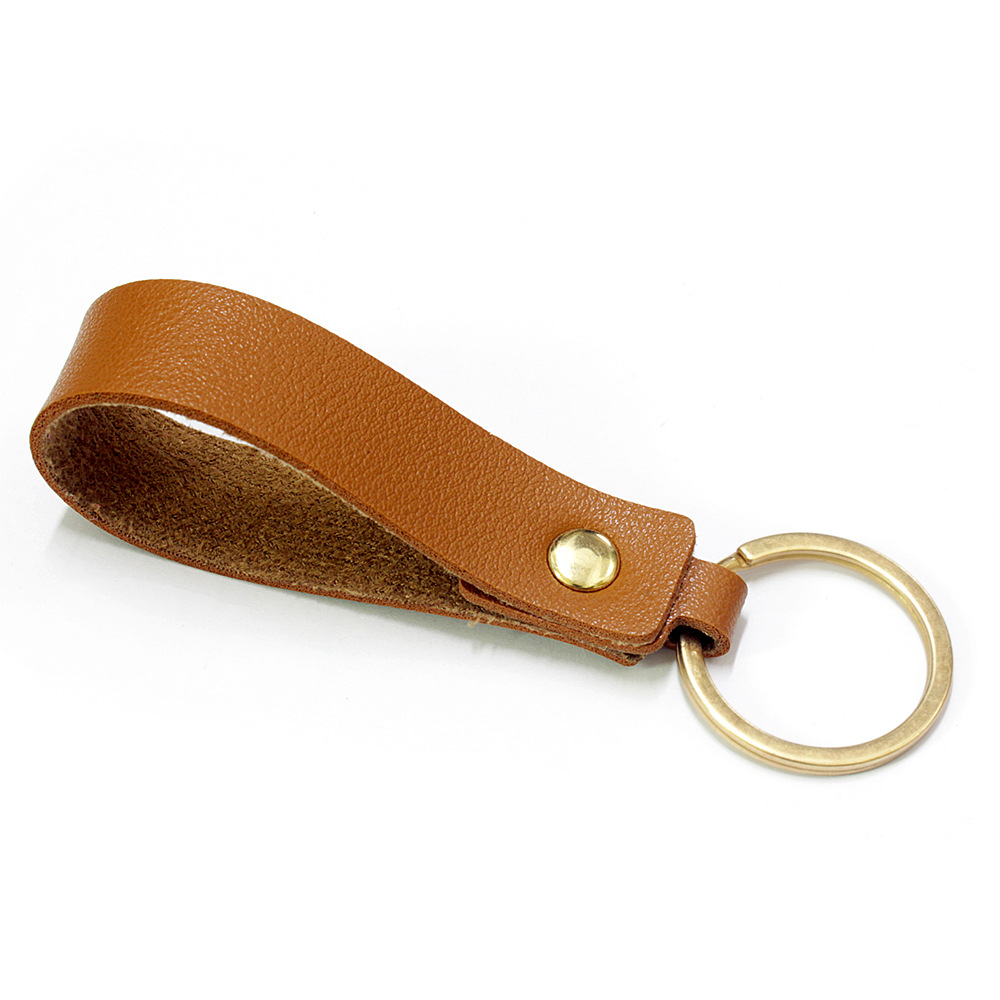 PU llavero universal de los hombres y mujeres de cuero hechos a mano del coche llavero anillo accesorios colgante se puede personalizar logo