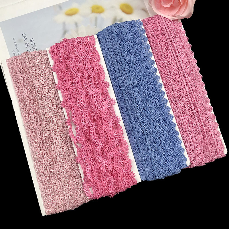 现货供应刺绣水溶花边 DIY彩色蕾芭比娃娃配饰服装辅料花边lace