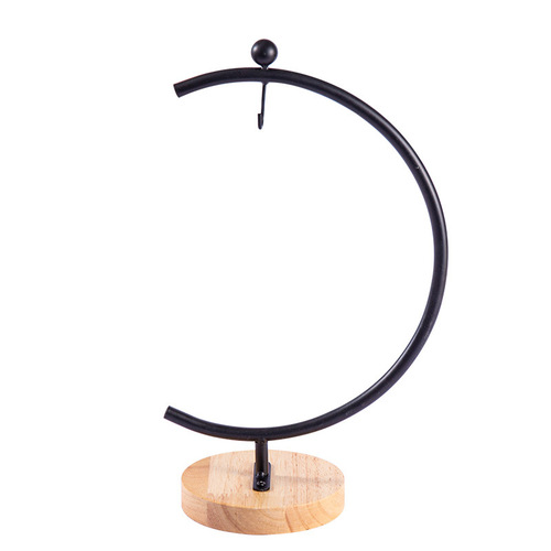 Creative home decoration crafts G-shaped iron bracket micro landscape hanging glass bottle hanging bottle iron frame decoration