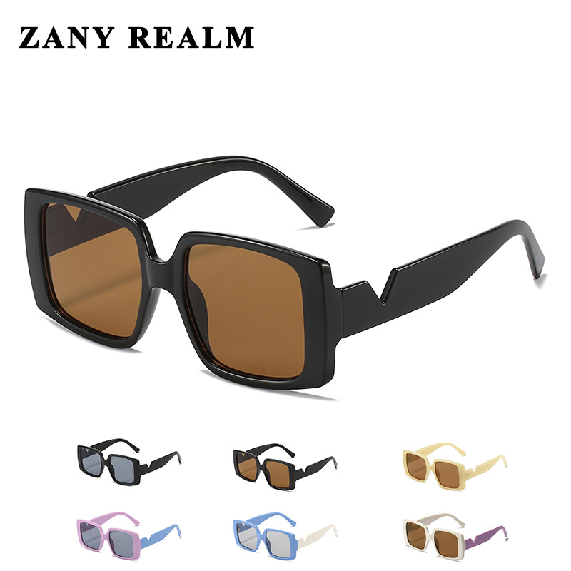 Nuevo elegante más tamaño cuadrado caja Chanel estilo gafas de sol transfronterizo europeo y americano mandarín pato pierna contraste color gafas de sol fabricante